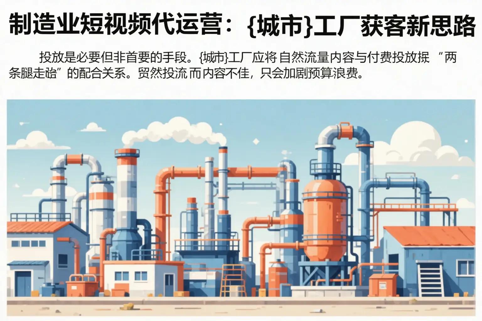 制造业短视频代运营：东河工厂获客新思路